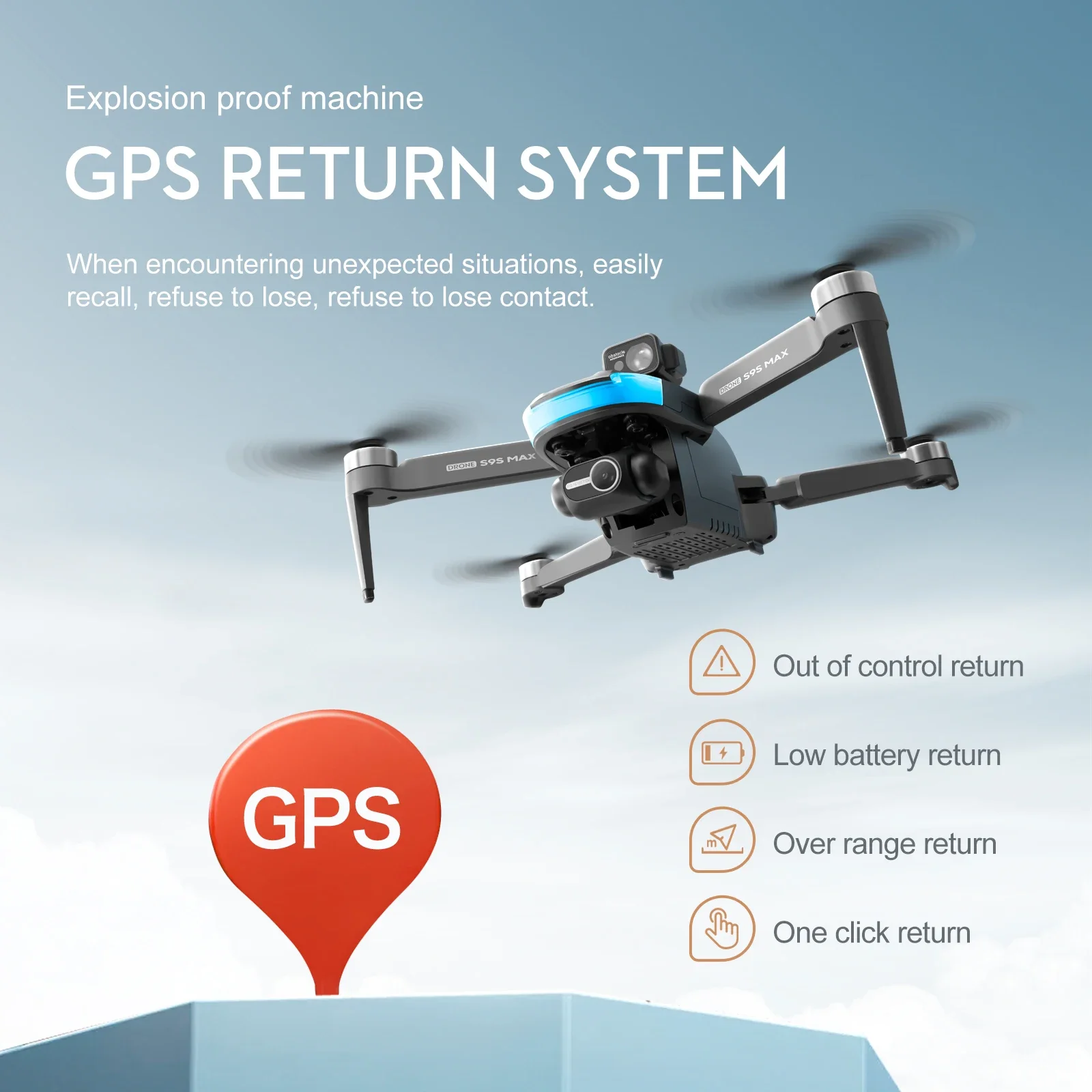 Nouveau S9S MAX MINI Drone 4K  - Drone Lidar avis et prix